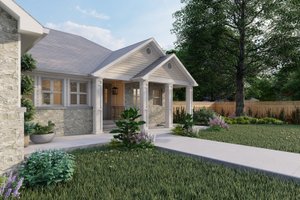 House Blueprint - Exterior - Front Elevation for Traditional House Plan #1060-174 - 3 bed, 2 bath