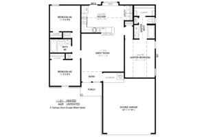 Floor Plan - Main Floor for Traditional House Plan #424-157 - 3 bed, 2 bath