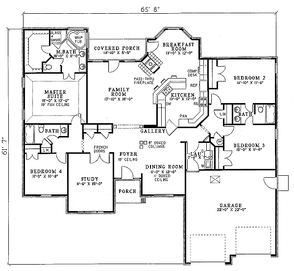 Home Plan - European Floor Plan - Main Floor Plan #17-157