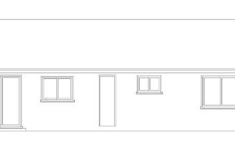 House Blueprint - Exterior - Rear Elevation for Ranch House Plan #1-179 - 3 bed, 2 bath
