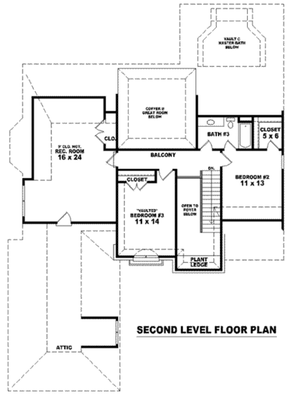 European Floor Plan - Upper Floor Plan #81-1151