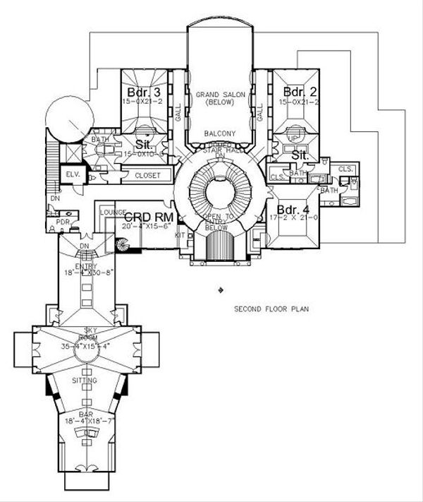 Home Plan - European Floor Plan - Upper Floor Plan #119-303