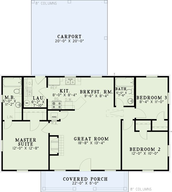 Traditional Floor Plan - Main Floor Plan #17-1162