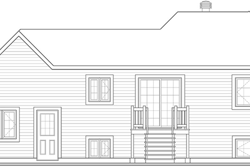 Dream House Plan - Exterior - Rear Elevation for Farmhouse House Plan #23-311 - 2 bed, 1 bath