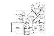 European Style House Plan - 4 Beds 3.5 Baths 3388 Sq/Ft Plan #411-689 