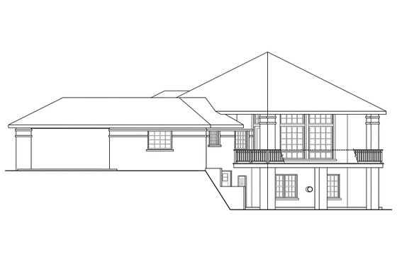 Exterior - Other Elevation 1 for Contemporary House Plan #124-850 - 5 bed, 3.5 bath