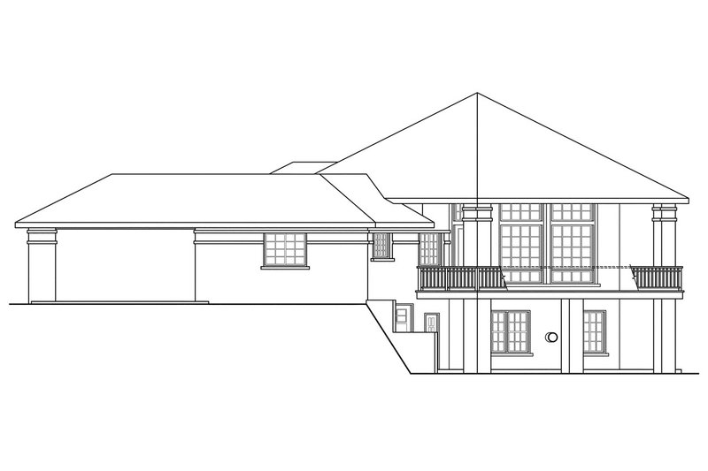 House Blueprint - Exterior - Other Elevation 1 for Contemporary House Plan #124-850 - 5 bed, 3.5 bath