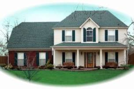 Exterior - Front Elevation for Colonial House Plan #81-743 - 3 bed, 2.5 bath