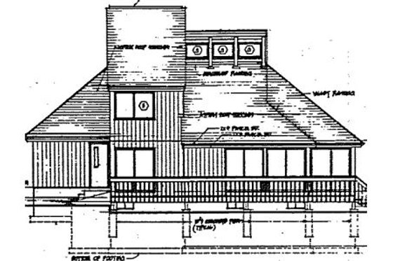 Exterior - Rear Elevation for Contemporary House Plan #312-838 - 3 bed, 2 bath