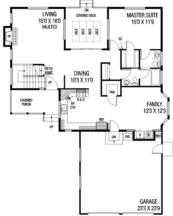 House Plan Design - European Floor Plan - Main Floor Plan #60-212