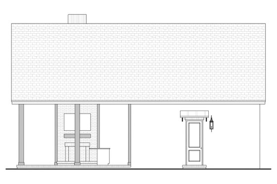 Exterior - Other Elevation 1 for Traditional House Plan #430-312, 1 bath