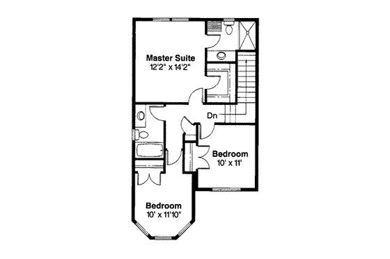 Floor Plan - Upper Floor House Plan #124-316 - 3 bed, 2.5 bath