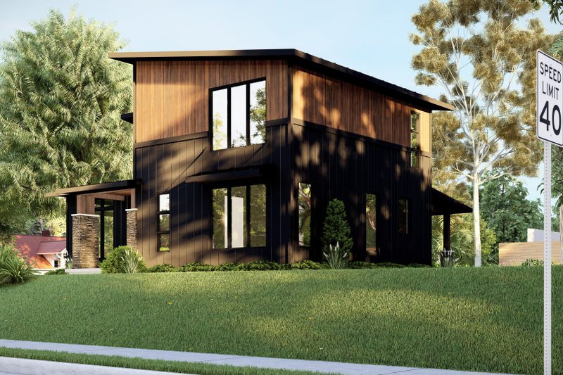 Architectural House Design - Exterior - Other Elevation for Modern House Plan #1064-153 - 3 bed, 2 bath