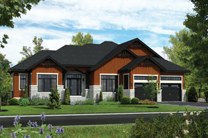 Ranch Exterior - Front Elevation Plan #25-4456