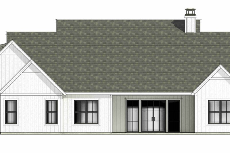Architectural House Design - Exterior - Rear Elevation 1 for Farmhouse House Plan #1096-215 - 4 bed, 3.5 bath