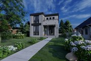 Contemporary Style House Plan - 4 Beds 2.5 Baths 1980 Sq/Ft Plan #116-311 Exterior 