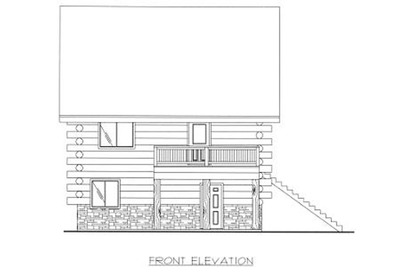 Home Plan - Exterior - Other Elevation for Log House Plan #117-554 - 1 bed, 1 bath
