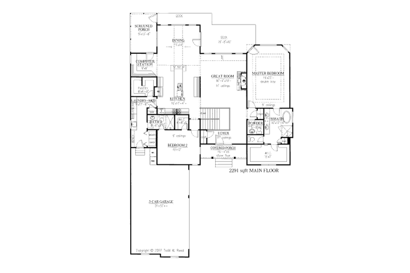 Dream House Plan - Floor Plan - Main Floor for Traditional House Plan #437-44 - 4 bed, 4.5 bath