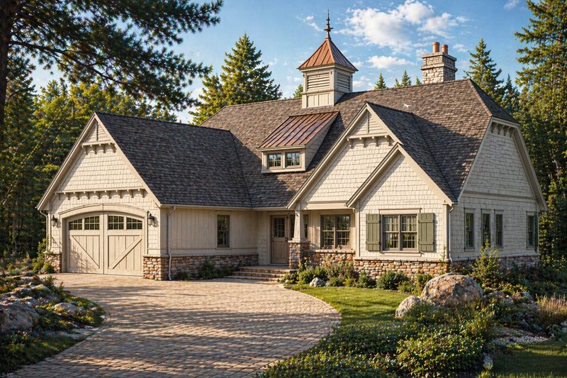 House Blueprint - Exterior - Front Elevation 2 for European House Plan #928-103 - 3 bed, 2.5 bath