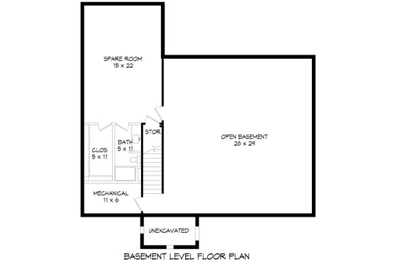 Floor Plan - Lower Floor for Country House Plan #932-145 - 4 bed, 3.5 bath