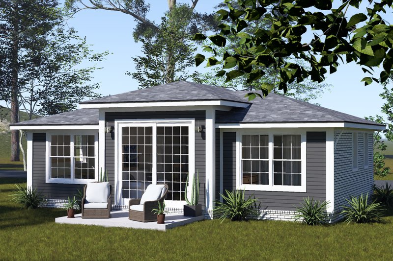 House Blueprint - Exterior - Other Elevation 3 for Modern House Plan #513-2472 - 2 bed, 2 bath