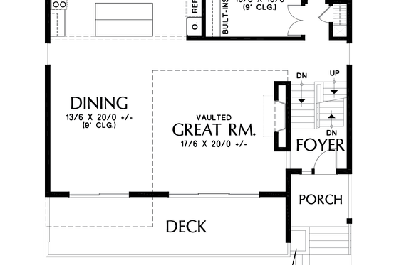 Floor Plan - Main Floor for Contemporary House Plan #48-1009 - 3 bed, 2.5 bath