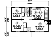 Ranch Style House Plan - 2 Beds 1 Baths 864 Sq/Ft Plan #25-4432 