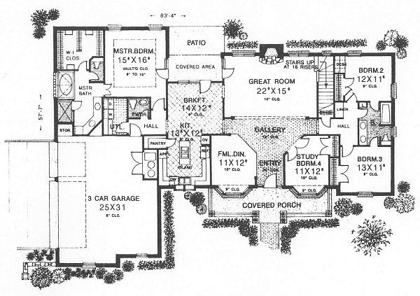 Dream House Plan - European Floor Plan - Main Floor Plan #310-618