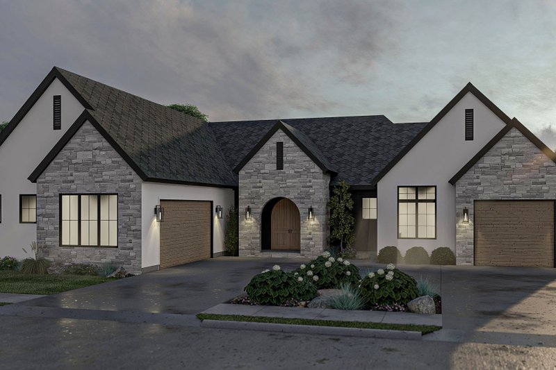 Dream House Plan - Modern Exterior - Front Elevation Plan #455-443