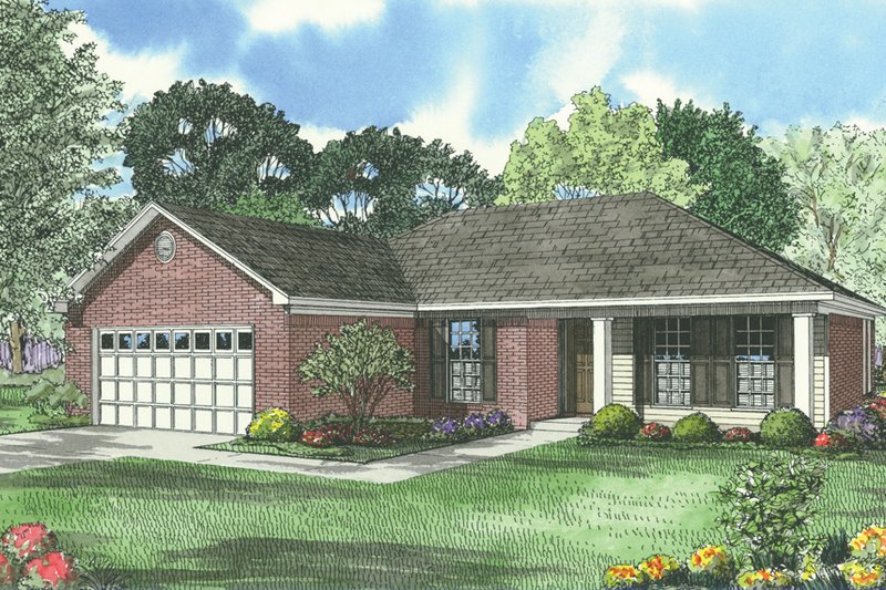 Architectural House Design - Southern Exterior - Front Elevation Plan #17-538