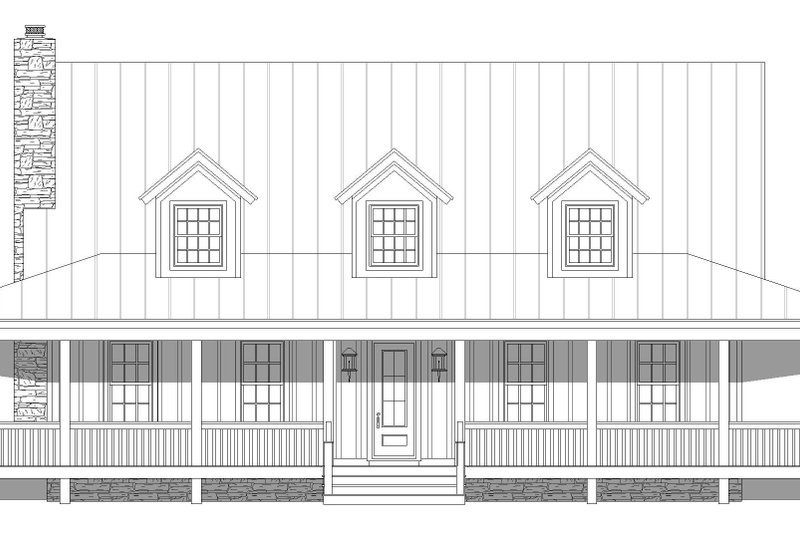 Home Plan - Exterior - Front Elevation 3 for Country House Plan #932-168 - 3 bed, 3 bath