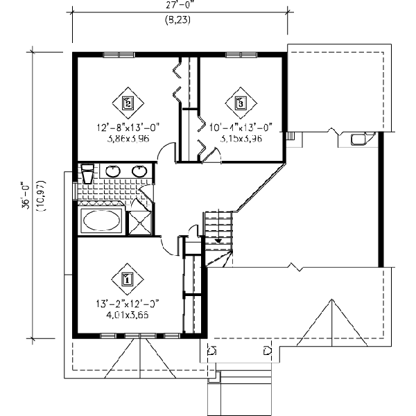Floor Plan - Upper Floor Plan #25-3014