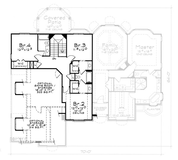 Home Plan - European Floor Plan - Upper Floor Plan #20-2117