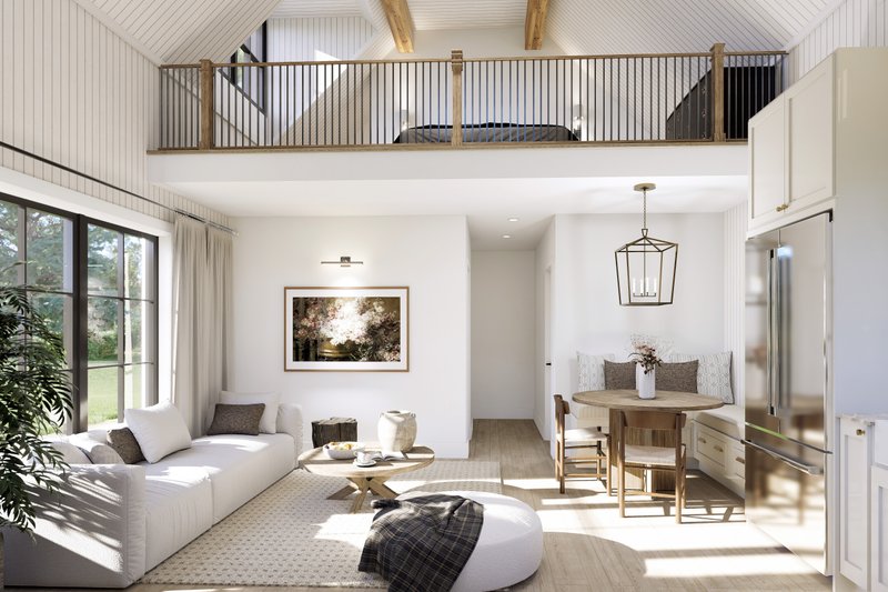 Dream House Plan - Interior - Family Room 1 for Farmhouse House Plan #23-2836 - 1 bed, 1 bath