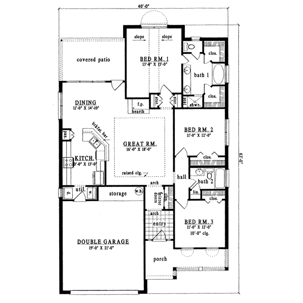 Traditional Floor Plan - Main Floor Plan #42-234
