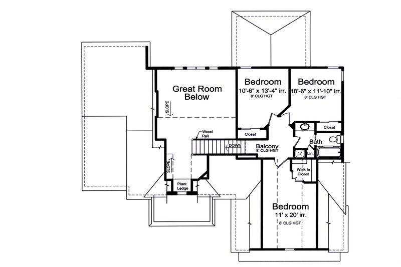 Dream House Plan - Floor Plan - Upper Floor for Country House Plan #46-900 - 3 bed, 2.5 bath