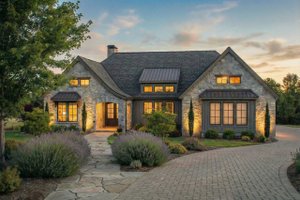 European Exterior - Front Elevation Plan #1105-17