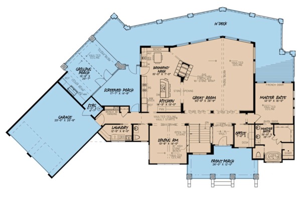 Home Plan - Contemporary Floor Plan - Main Floor Plan #923-86