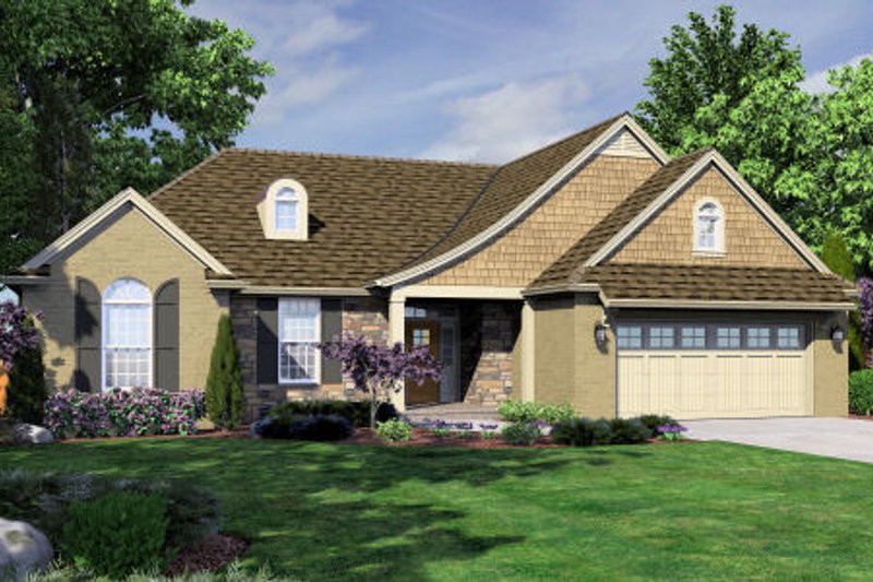 Home Plan - Country Exterior - Front Elevation Plan #46-459