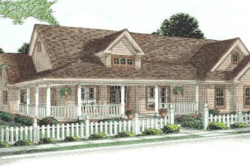 Architectural House Design - Exterior - Other Elevation for Farmhouse House Plan #20-167 - 4 bed, 3 bath
