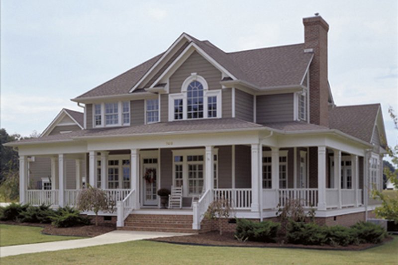 Home Plan - country farm house by David Wiggins huge wrap around porch