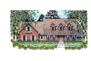 Country Exterior - Front Elevation Plan #42-369