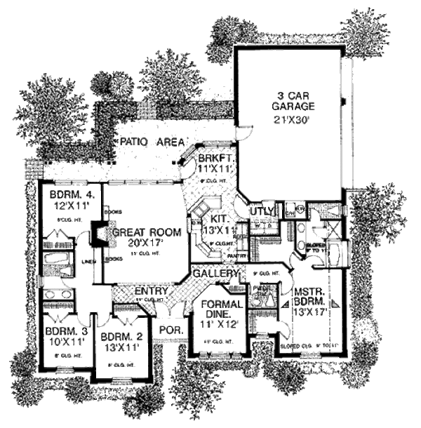 Dream House Plan - Traditional Floor Plan - Main Floor Plan #310-636