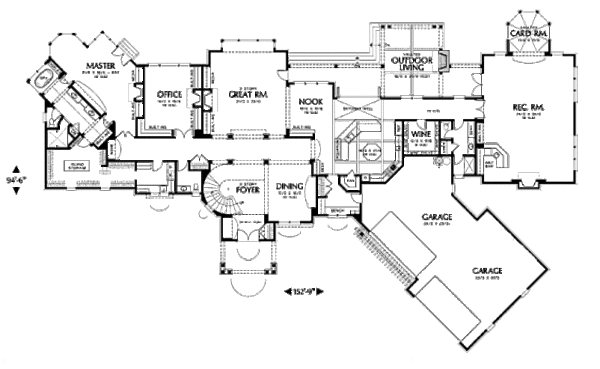 Architectural House Design - European Floor Plan - Main Floor Plan #48-258