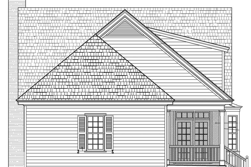 House Blueprint - Exterior - Rear Elevation for Cottage House Plan #137-416 - 3 bed, 3.5 bath