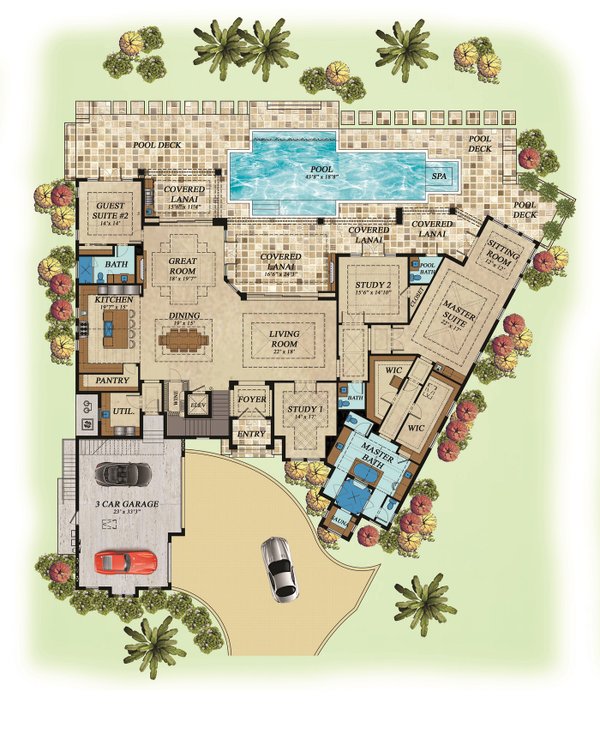 Beach Floor Plan - Main Floor Plan #548-52