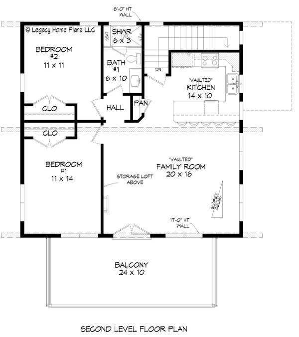 House Design - Contemporary Floor Plan - Upper Floor Plan #932-475