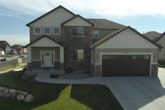 Exterior - Front Elevation 3 for Craftsman House Plan #1060-57 - 4 bed, 2.5 bath