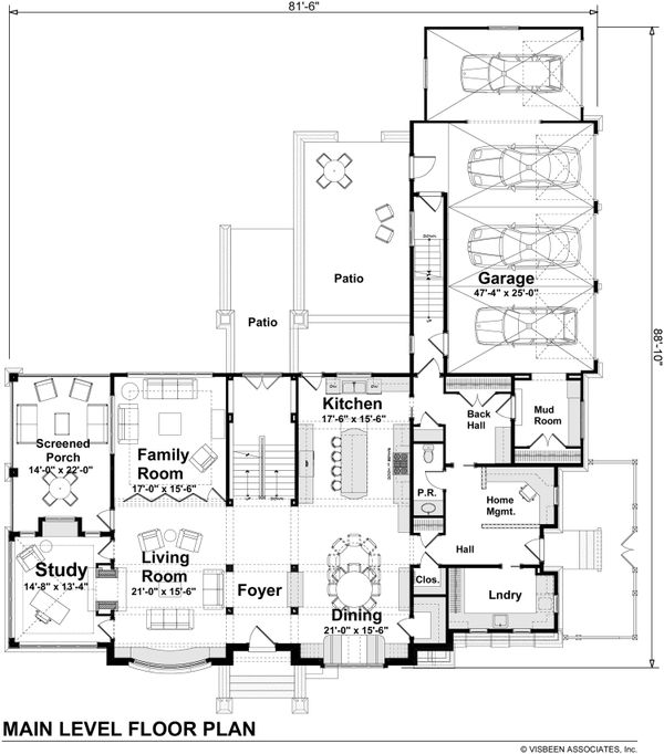 Architectural House Design - Craftsman Floor Plan - Main Floor Plan #928-237