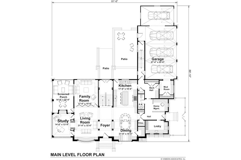 Home Plan - Floor Plan - Main Floor for Craftsman House Plan #928-237 - 4 bed, 3.5 bath